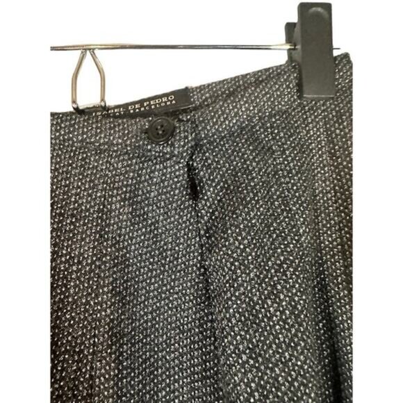 Isabel De Pedro Gray Virgin Wool Blend Asymmetrical Long Maxi Skirt Women Sz 4 - Picture 7 of 11